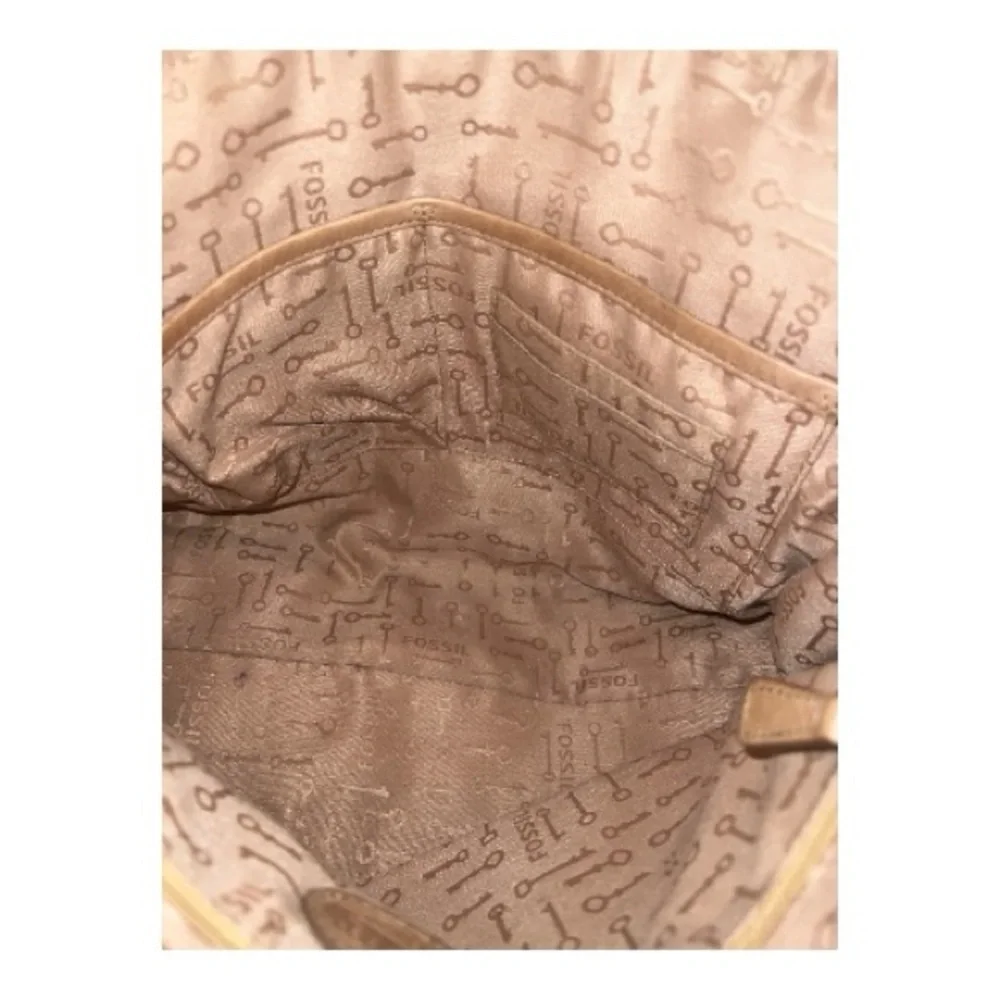 FOSSIL Vintage Reissue Carmel Tan Shoulder Tote Purse Bag